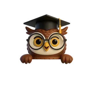 PTENOTE's graduation owl mascot