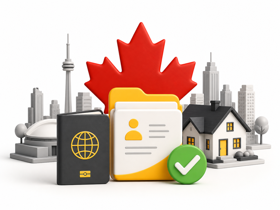 Canadian residence and citizenship pathway illustration for PTE Core