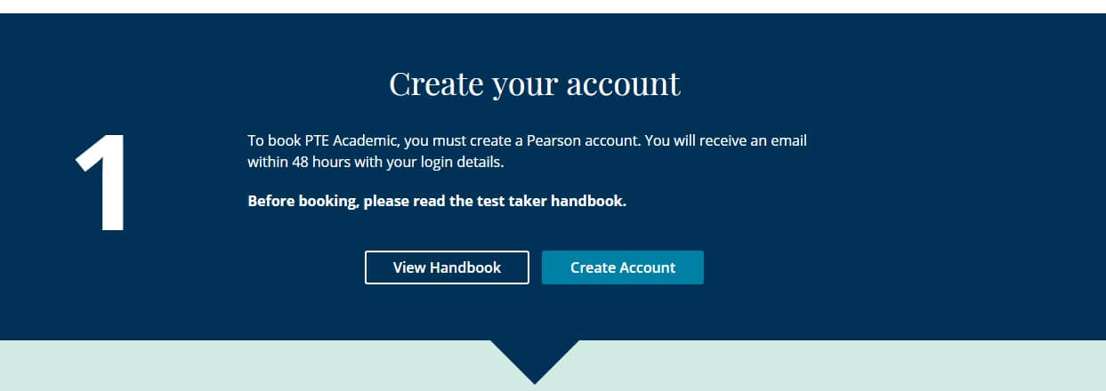 Create Account for PTE academic