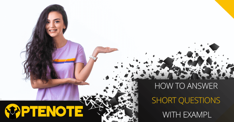 How to answer short questions with Exampl