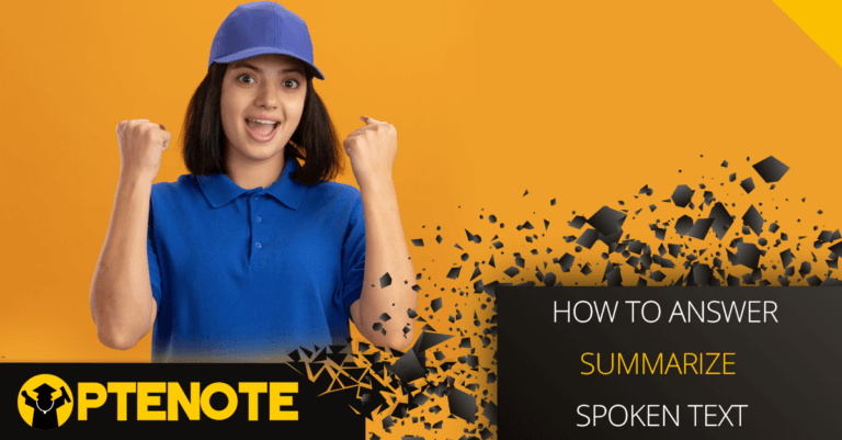 How to answer summarize spoken text