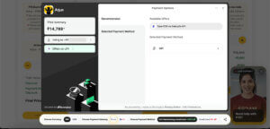 Payment transaction for a PTENOTE PTE voucher