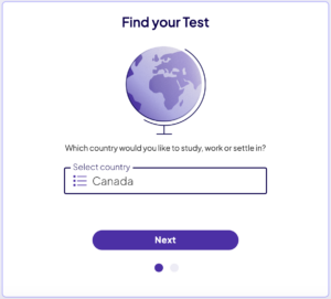 Select the correct PTE test
