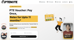 Entering details to buy a PTE voucher from PTENOTE