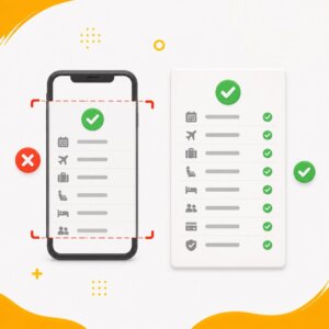 Cropped PTE confirmation hiding important appointment details
