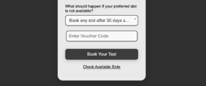 Book any slot after 30 days