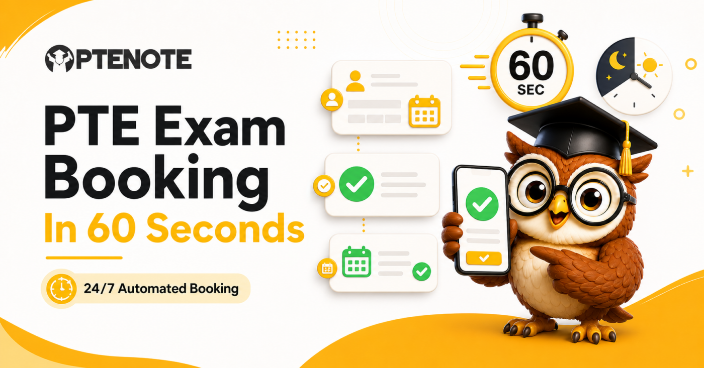 How Does PTENOTE Book Your PTE Exam in 60 Seconds?