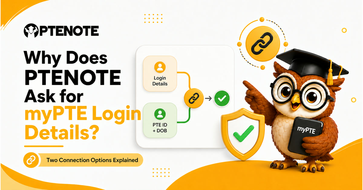 Why Does PTENOTE Ask for myPTE Login Details When Pearson Says Not to Share Them?