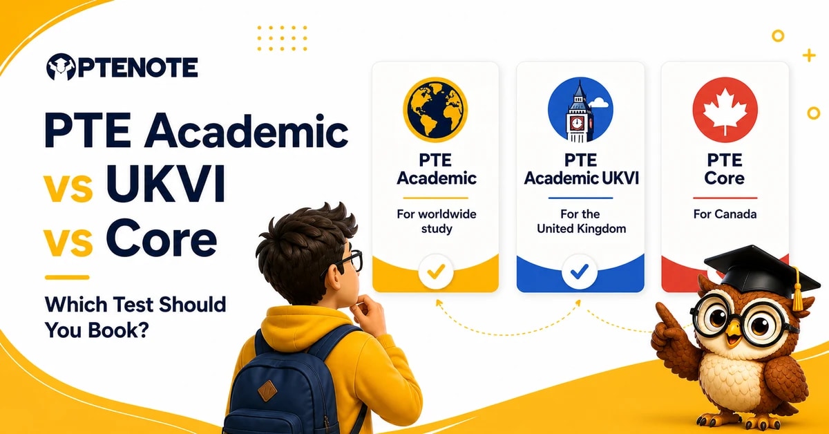 PTE Academic vs PTE UKVI vs PTE Core: Which Test Should You Book?