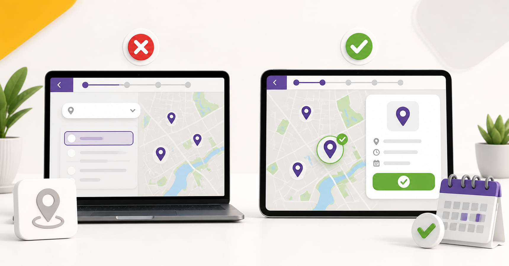 Selecting the exact PTE test centre instead of checking only the city