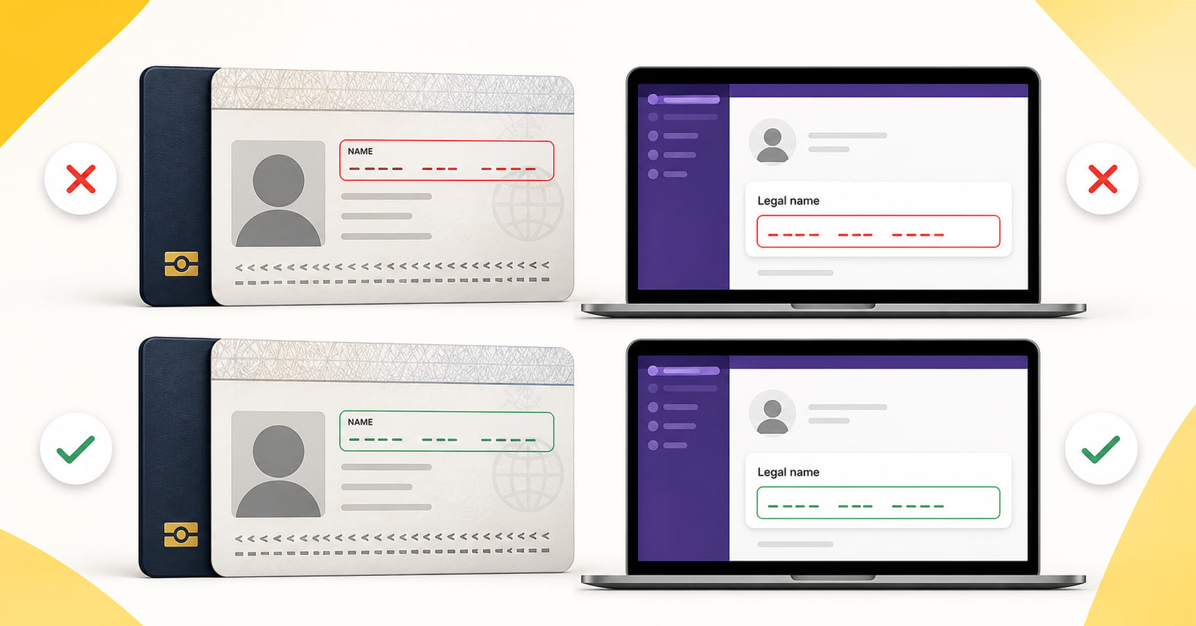 Matching the candidate name in myPTE with the valid passport