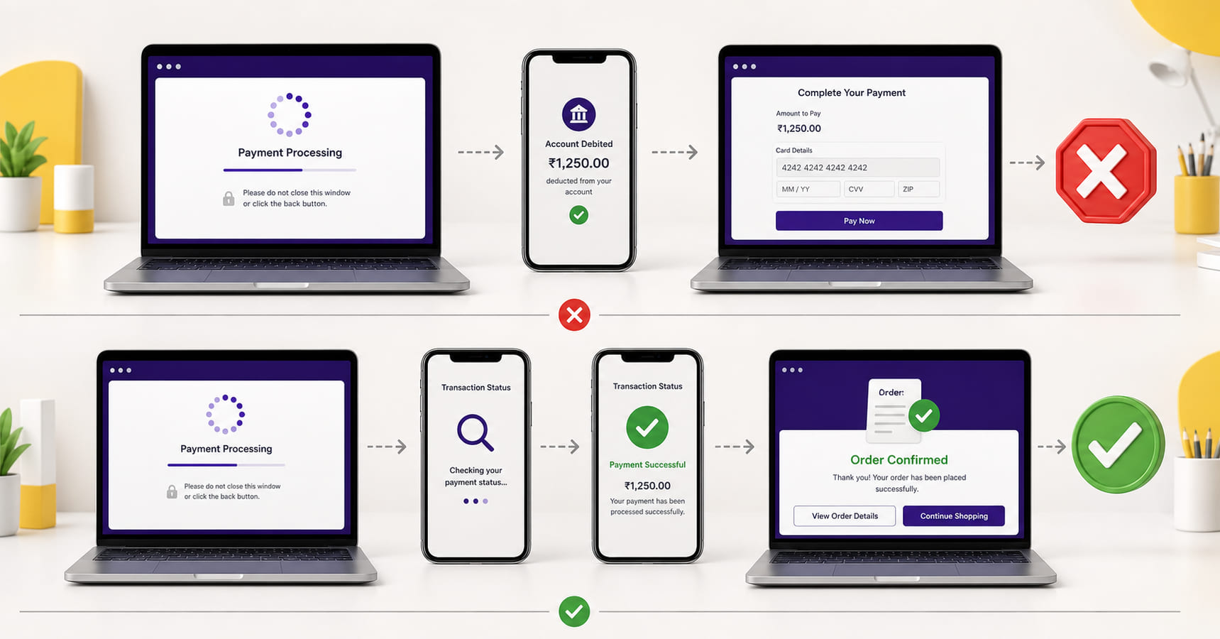 Checking PTE payment and order status before making another payment