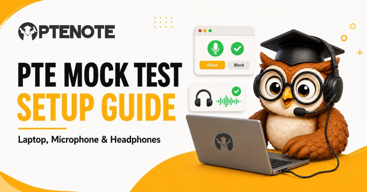How to Set Up Your Laptop, Microphone and Headphones for a PTE Mock Test