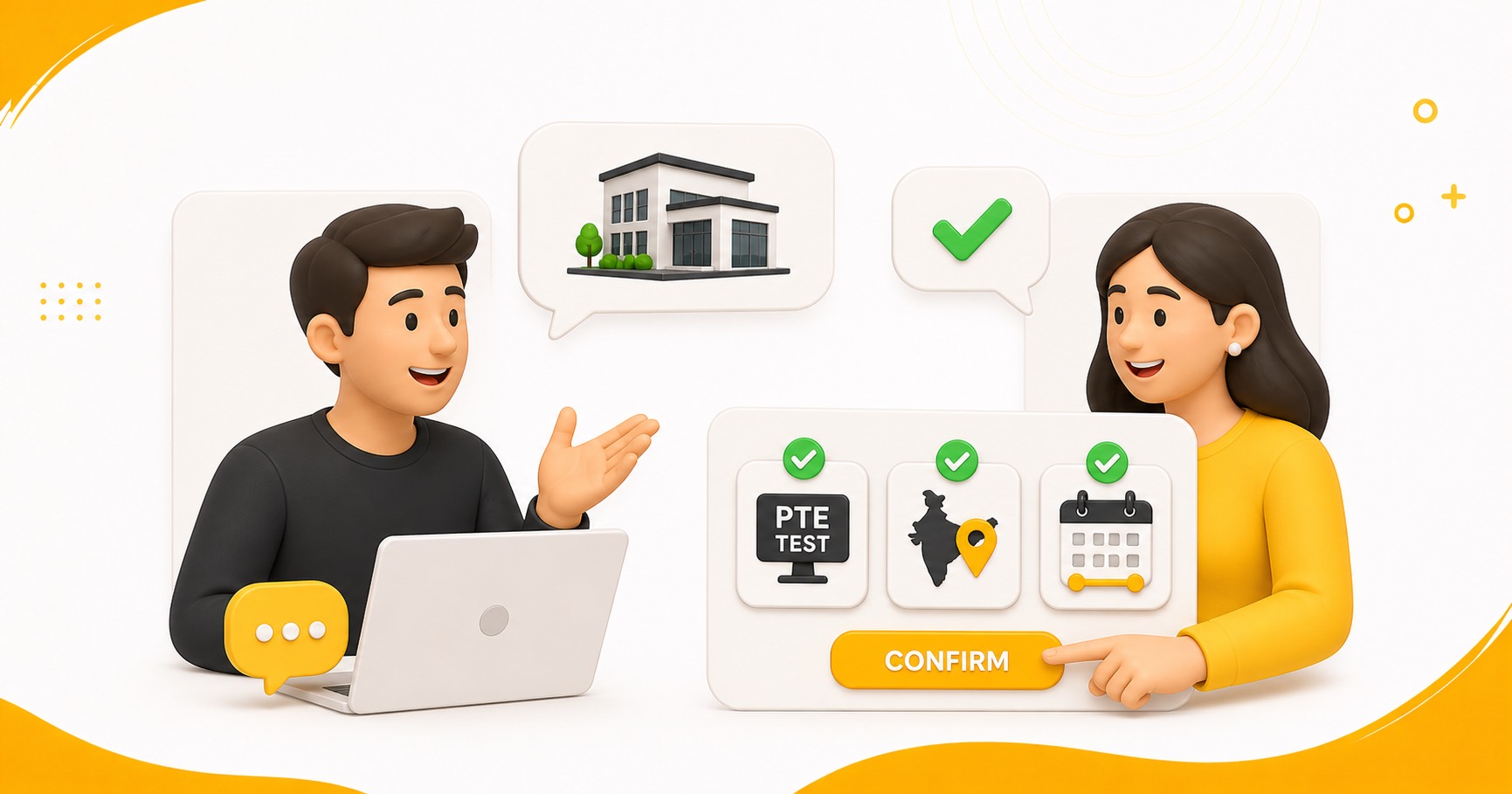Confirming the recipient's PTE booking requirements