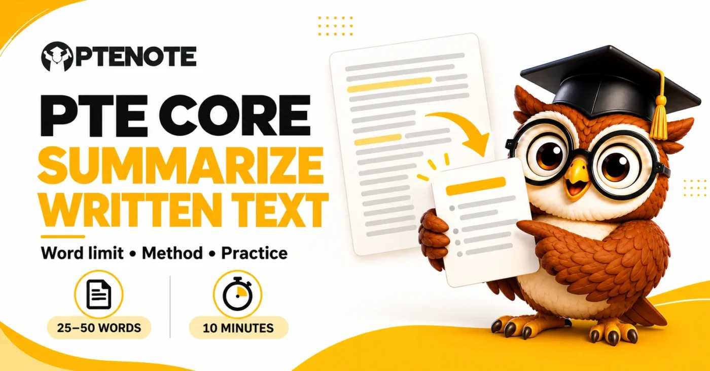 PTE Core Summarize Written Text: Word Limit, Method and Practice Examples