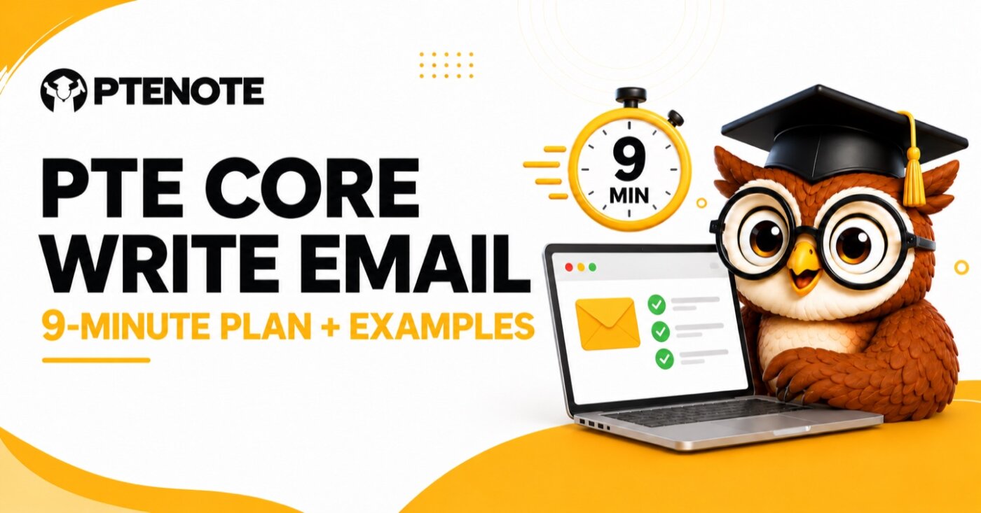 PTE Core Write Email 2026: Format, Scoring, 9-Minute Plan and Examples